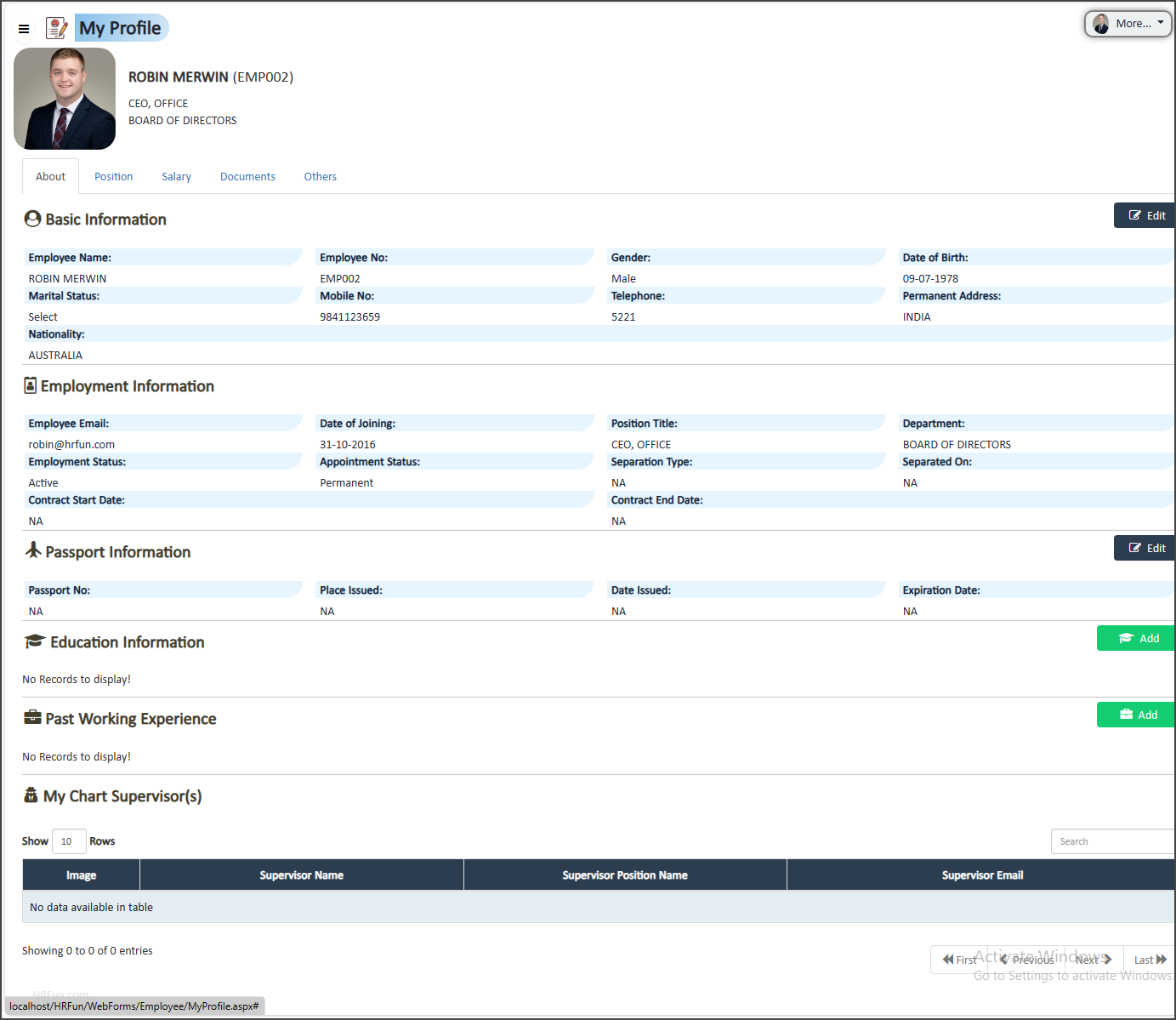Employee Data Management
